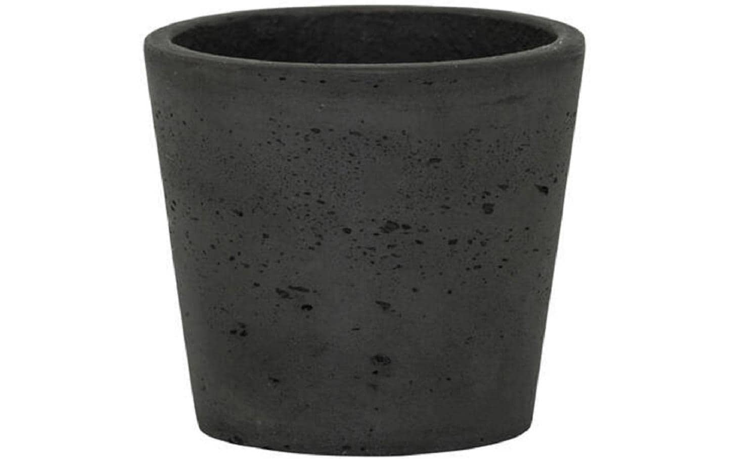 Pottery pots Mini Bucket XS Pflanzentopf – Ø 12,6 × 11,4 cm – Glasfaser & Sand & Zement, Schwarz