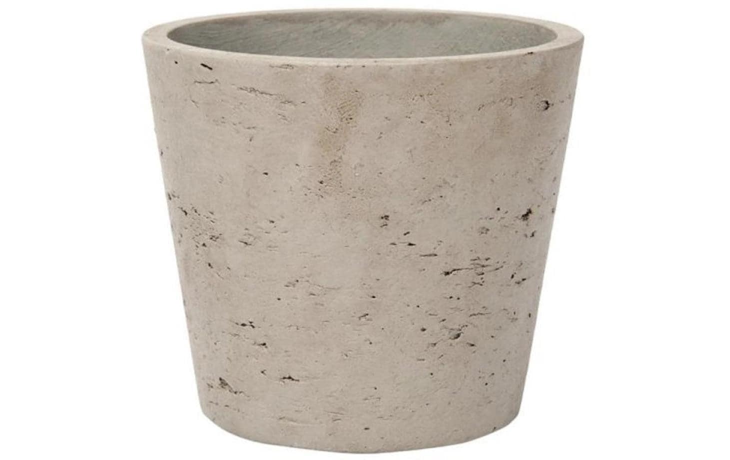 Pottery pots Mini Bucket M Pflanzentopf – Ø 16,5 × 15 cm – Glasfaser & Sand & Zement, Grau