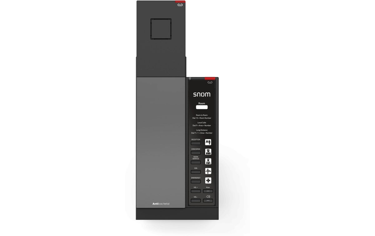 Snom HD341 – DECT-Telefon mit Basis, 1 SIP-Konto, Freisprechen, Gigabit, PoE, schwarz