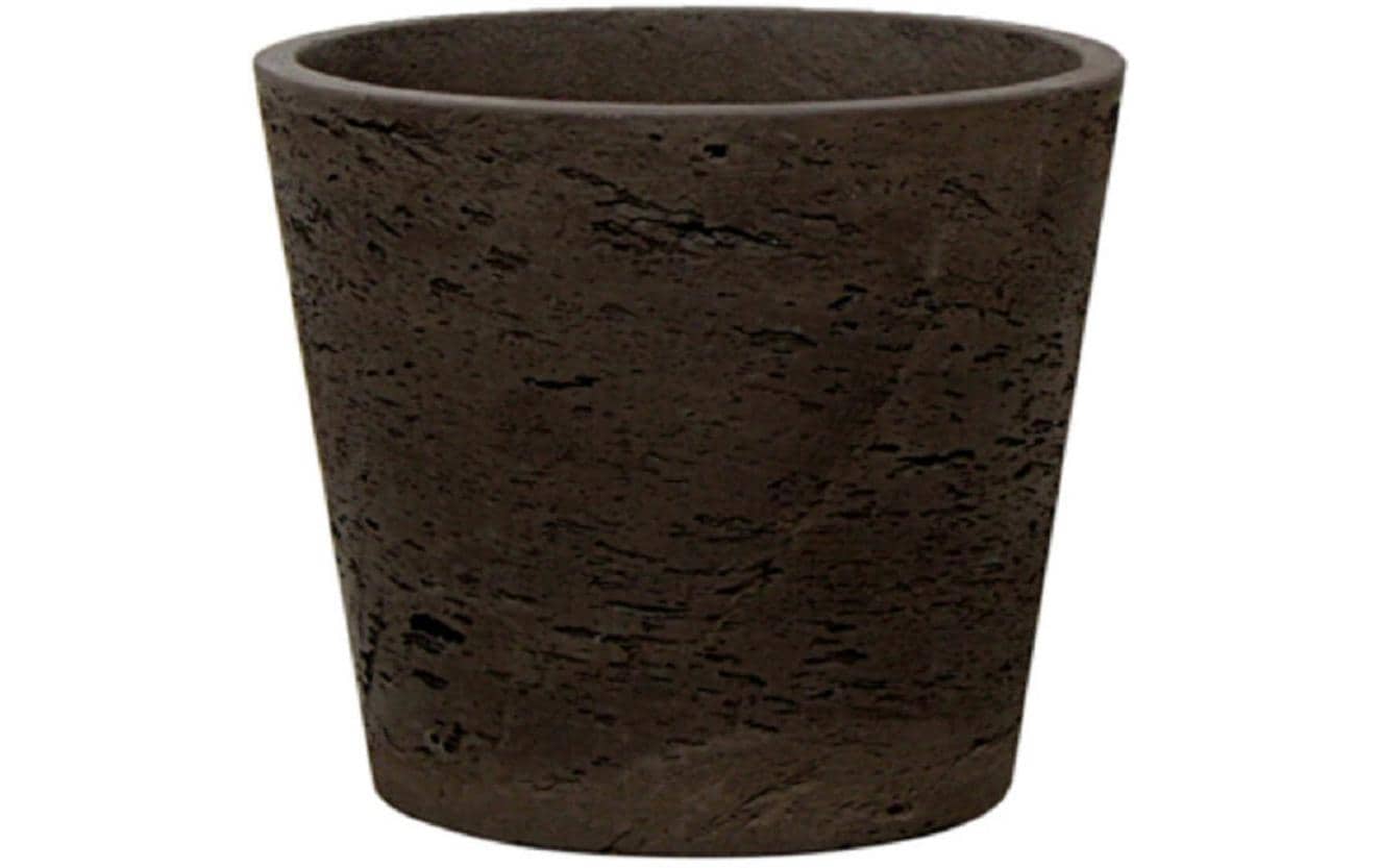 Pottery pots Mini Bucket S Pflanzentopf – Ø 14 × 12,5 cm – Glasfaser & Sand & Zement, Braun
