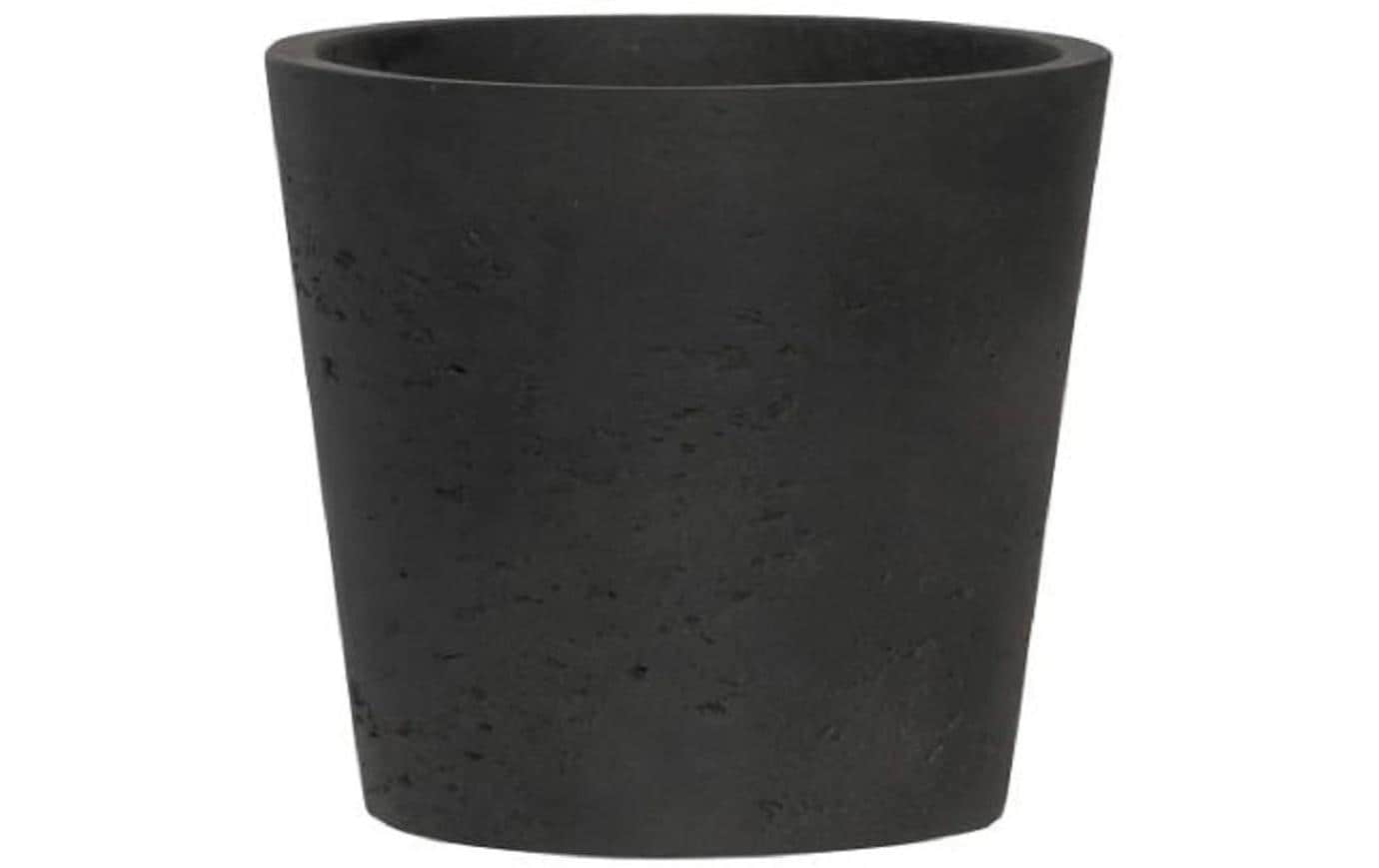 Pottery pots Schale – Glasfaser & Sand & Zement, schwarz – Ø 23,5 × 20 cm