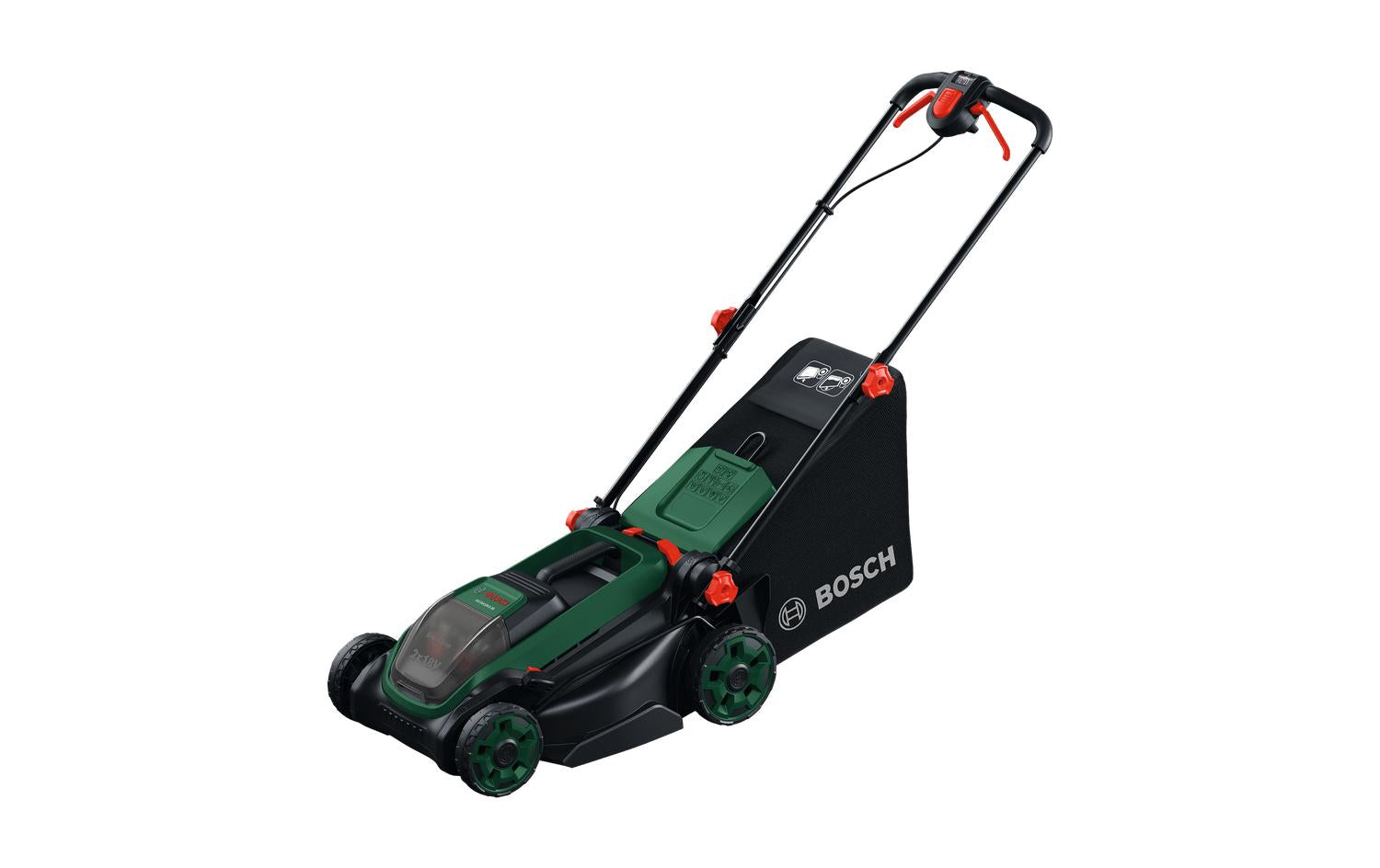 Bosch ROTAK18V2-38 Akku-Rasenmäher – 36 V – Schnittbreite 38 cm – 40 l – Solo – POWER FOR ALL