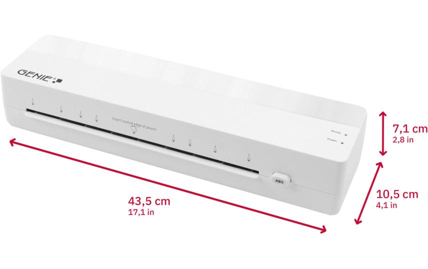 Genie LS 400 Laminiergerät A3 – Heisslaminator, bis 125 µm, 2 Rollen, weiss