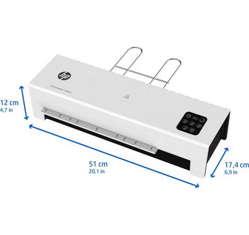 HP Pro 1100 Laminiergerät A3 – Heisslaminator, bis 250 µm, 6 Rollen, weiss