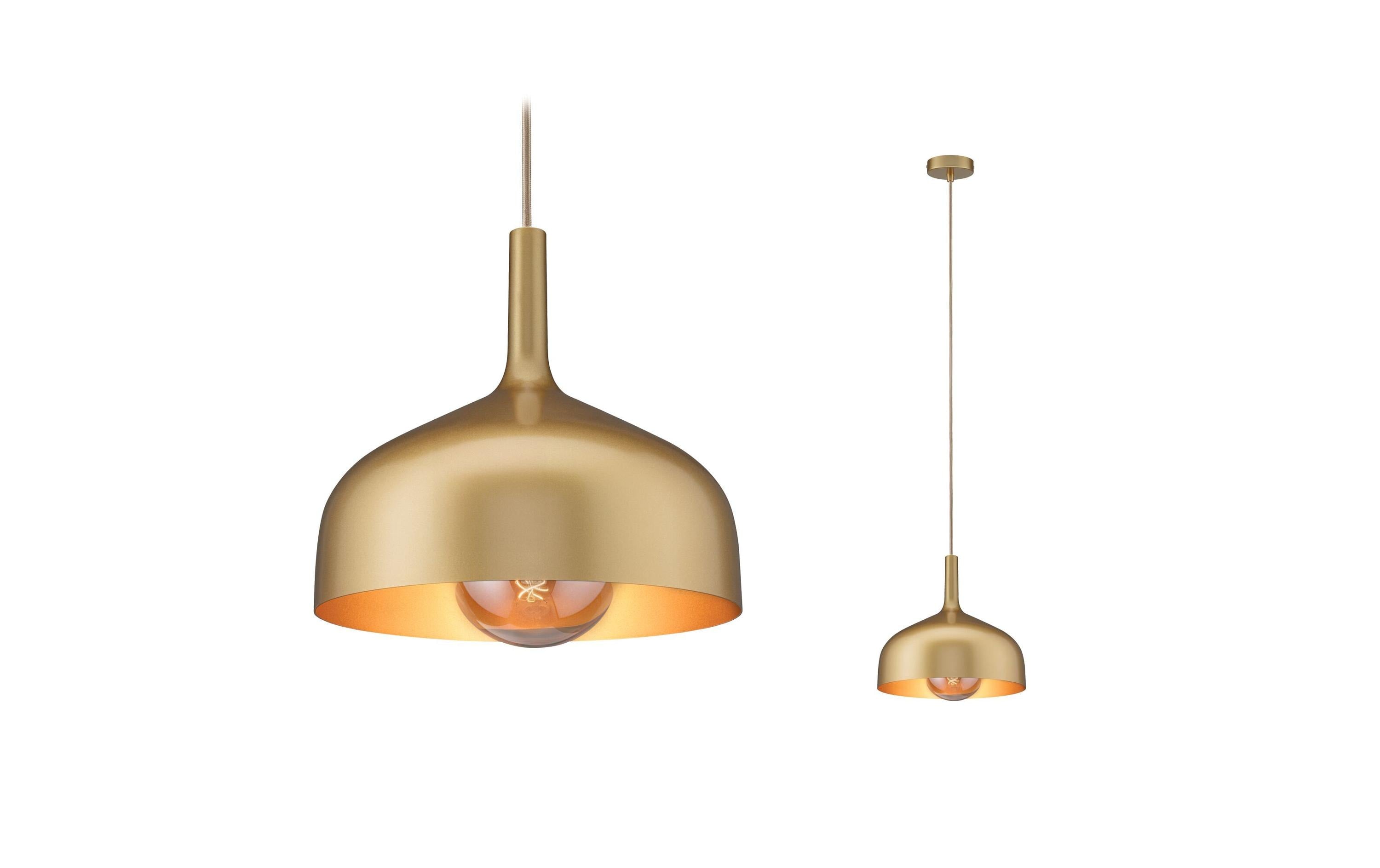 Paulmann Pendelleuchte Embla II – Ø 30 cm, Pendellänge 110 cm, 20 W, dimmbar, Gold, E27, exkl. Leuchtmittel