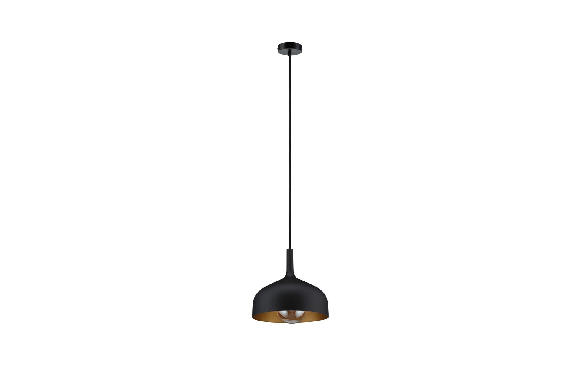 Paulmann Pendelleuchte Embla II – Ø 30 × 110 cm, 20 W, dimmbar, E27, exkl. Leuchtmittel, gold/schwarz