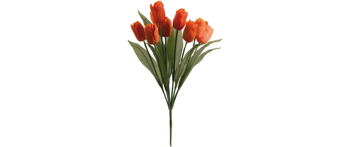 Dekomat ag Dekomat Tulpenstrauss – 9-fach, 48 cm – Kunststoff, orange