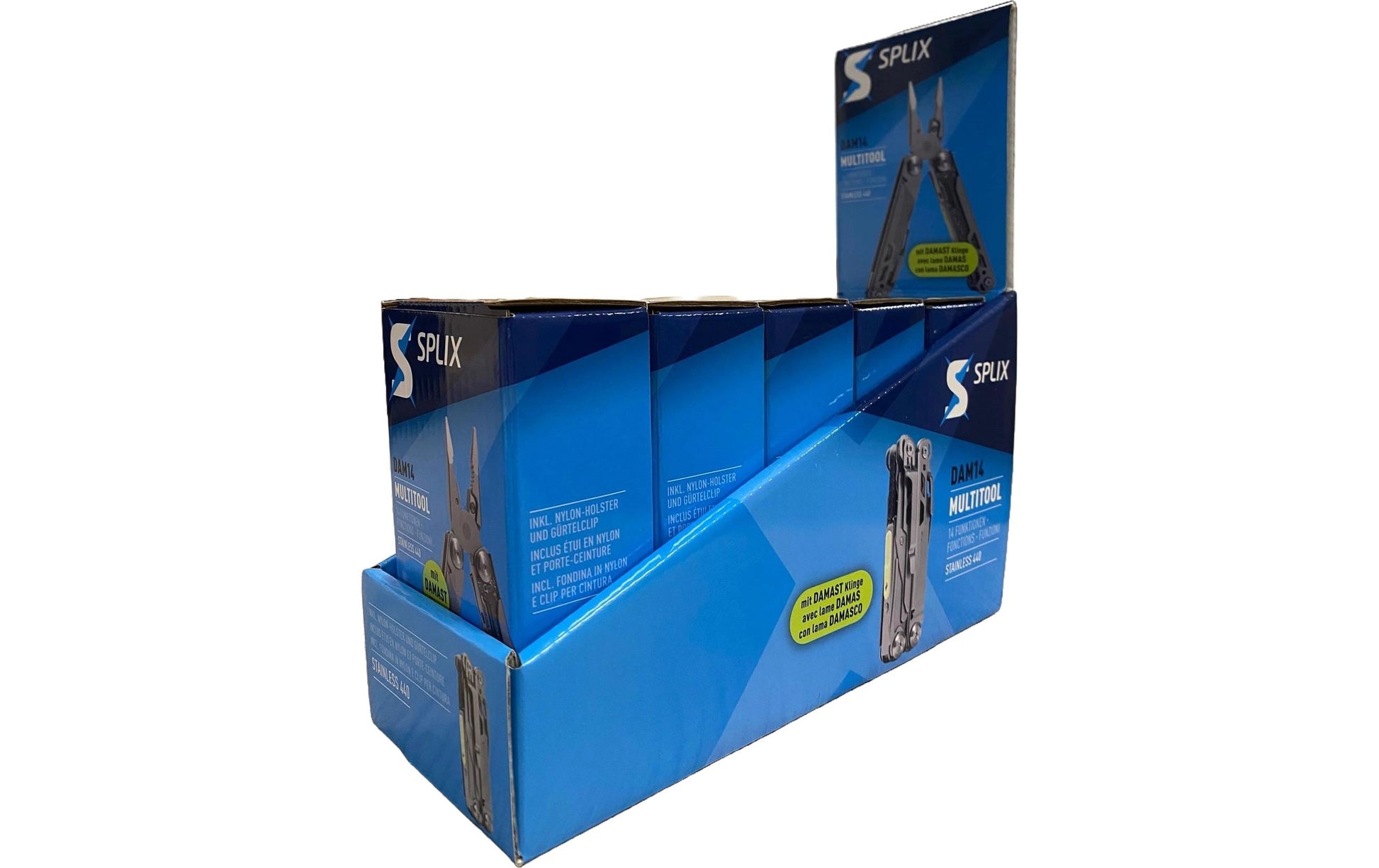 Laserliner DAM14 Multitool – 14-teilig, 75 mm Klingenlänge, Damastklinge