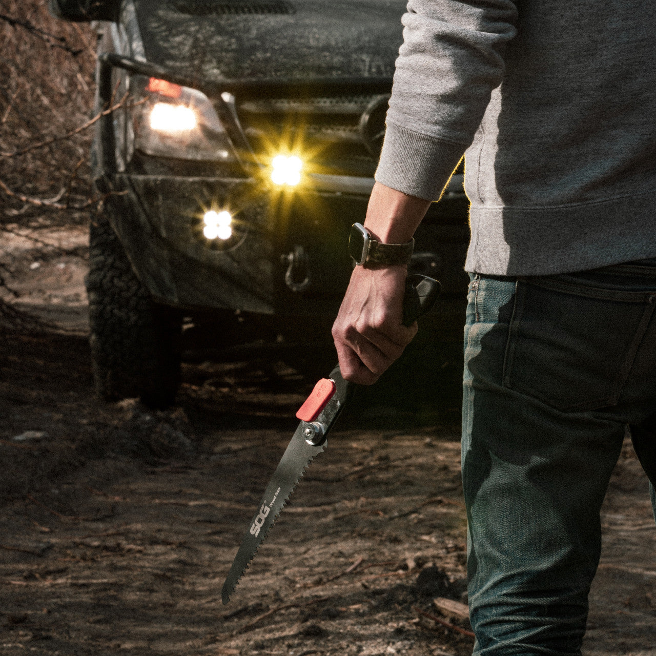 SOG F10N-CP – Baumsäge 210 mm, Karbonstahl, faltbar, schwarz