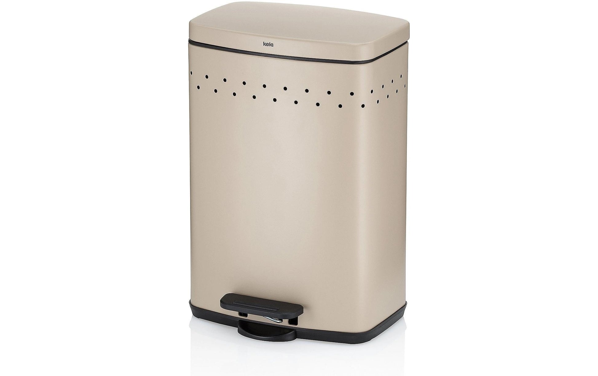 Kela Kosmetikeimer Malaga – 5 l – Metall, rechteckig – Beige
