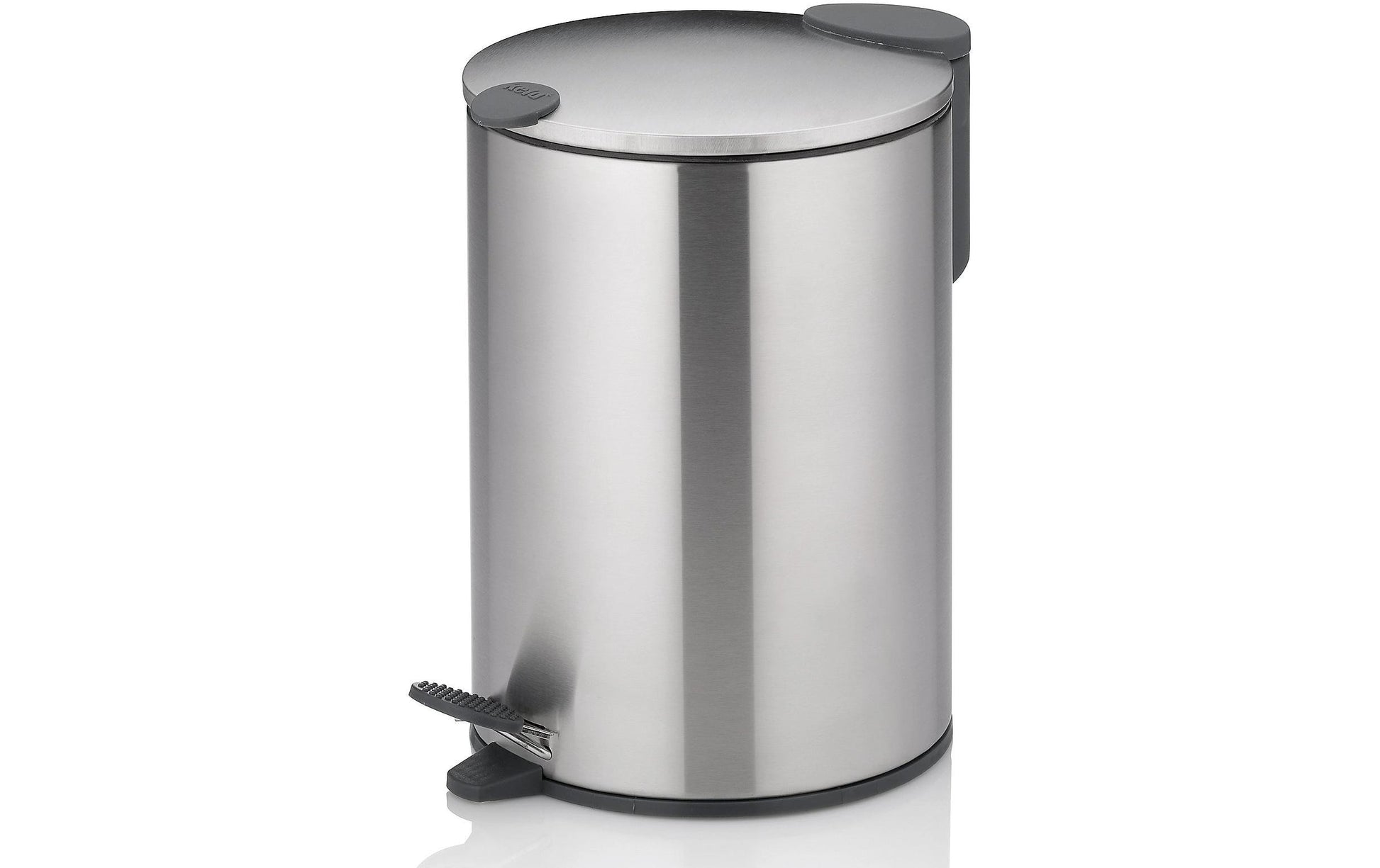 Kela Kosmetikeimer Mats – 3 l – Metall, rund – silber matt