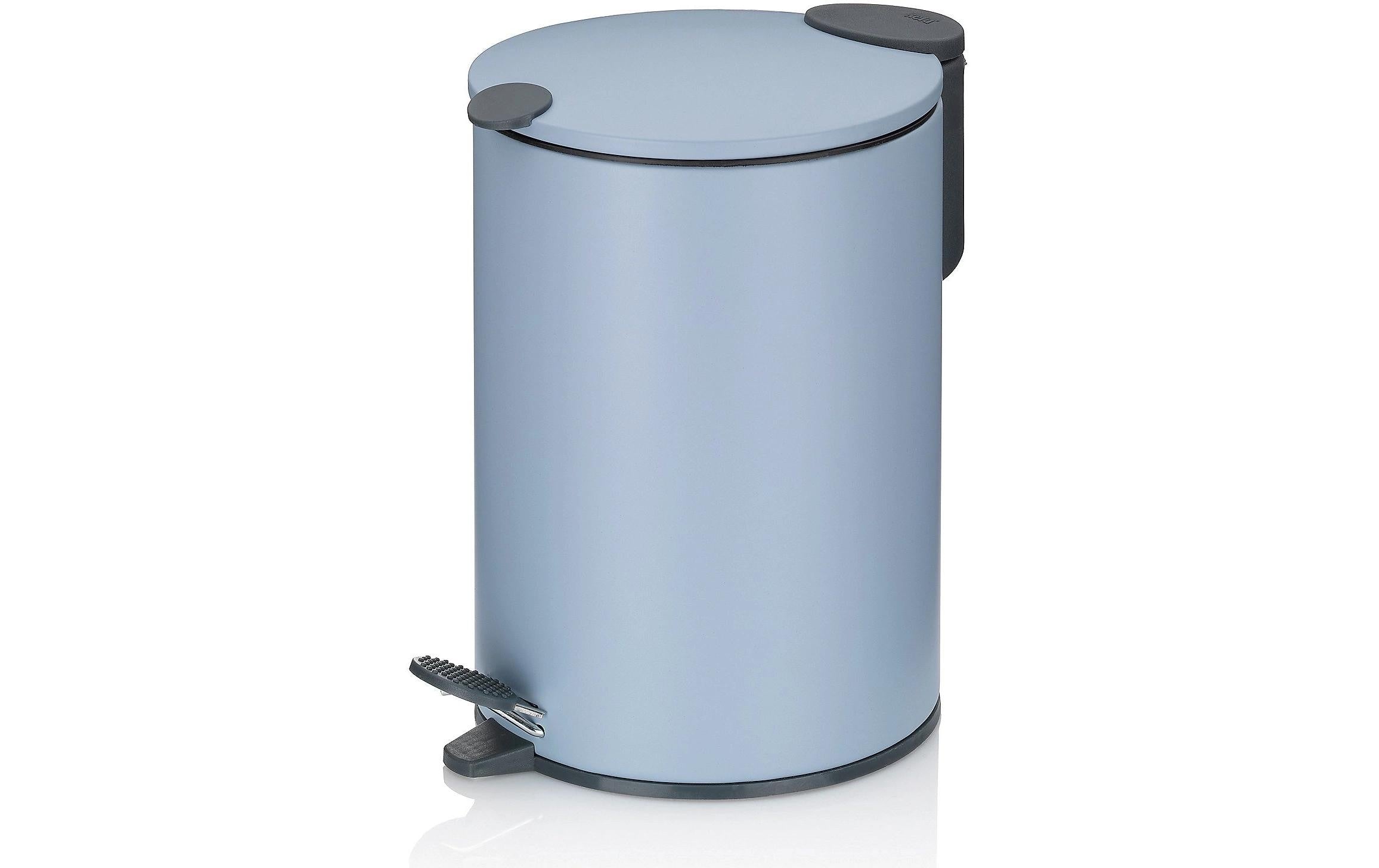 Kela Kosmetikeimer Mats – 3 l – Metall, rund – Blau/Grau