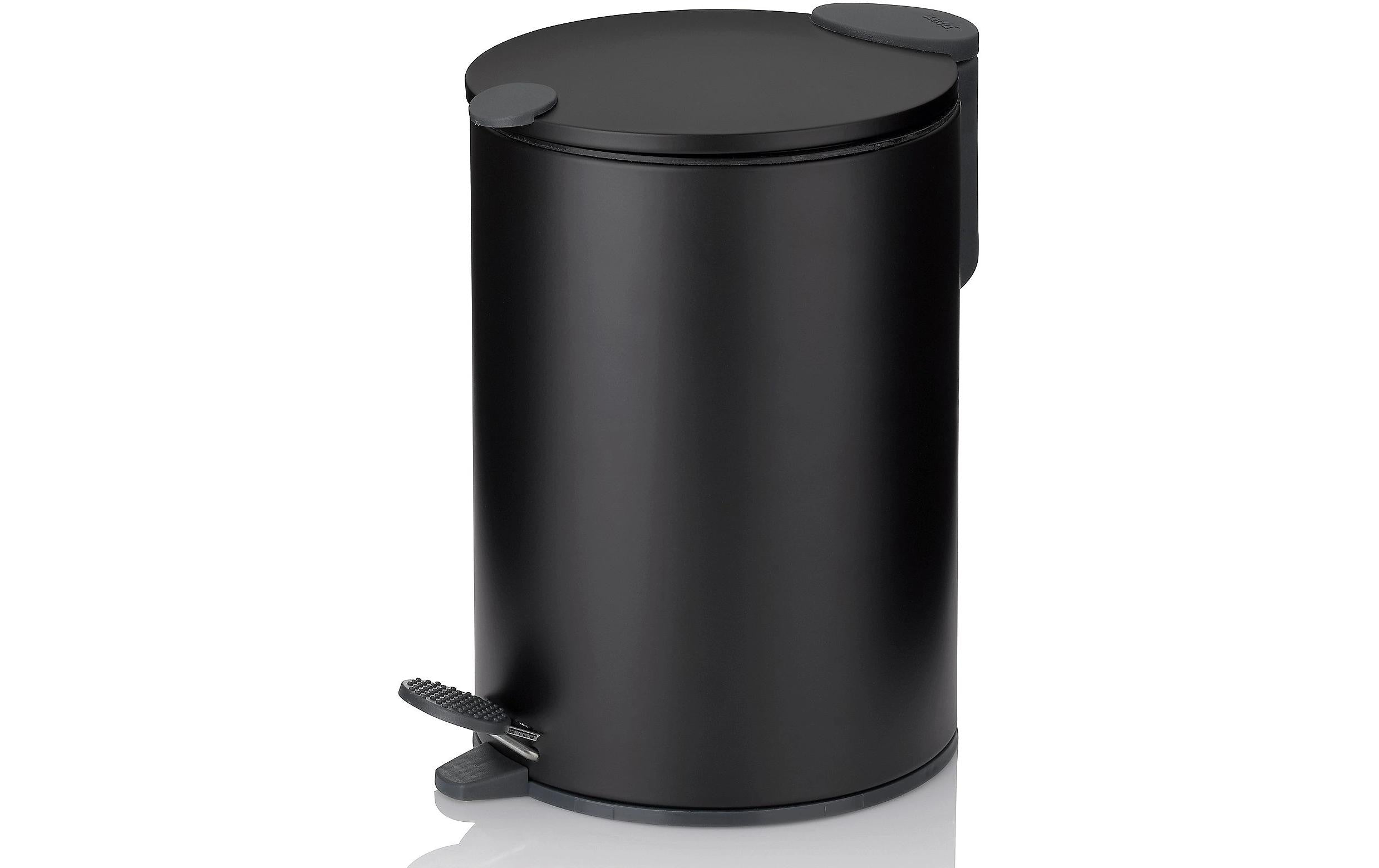 Kela Kosmetikeimer Mats – 3 l – Metall, rund – schwarz