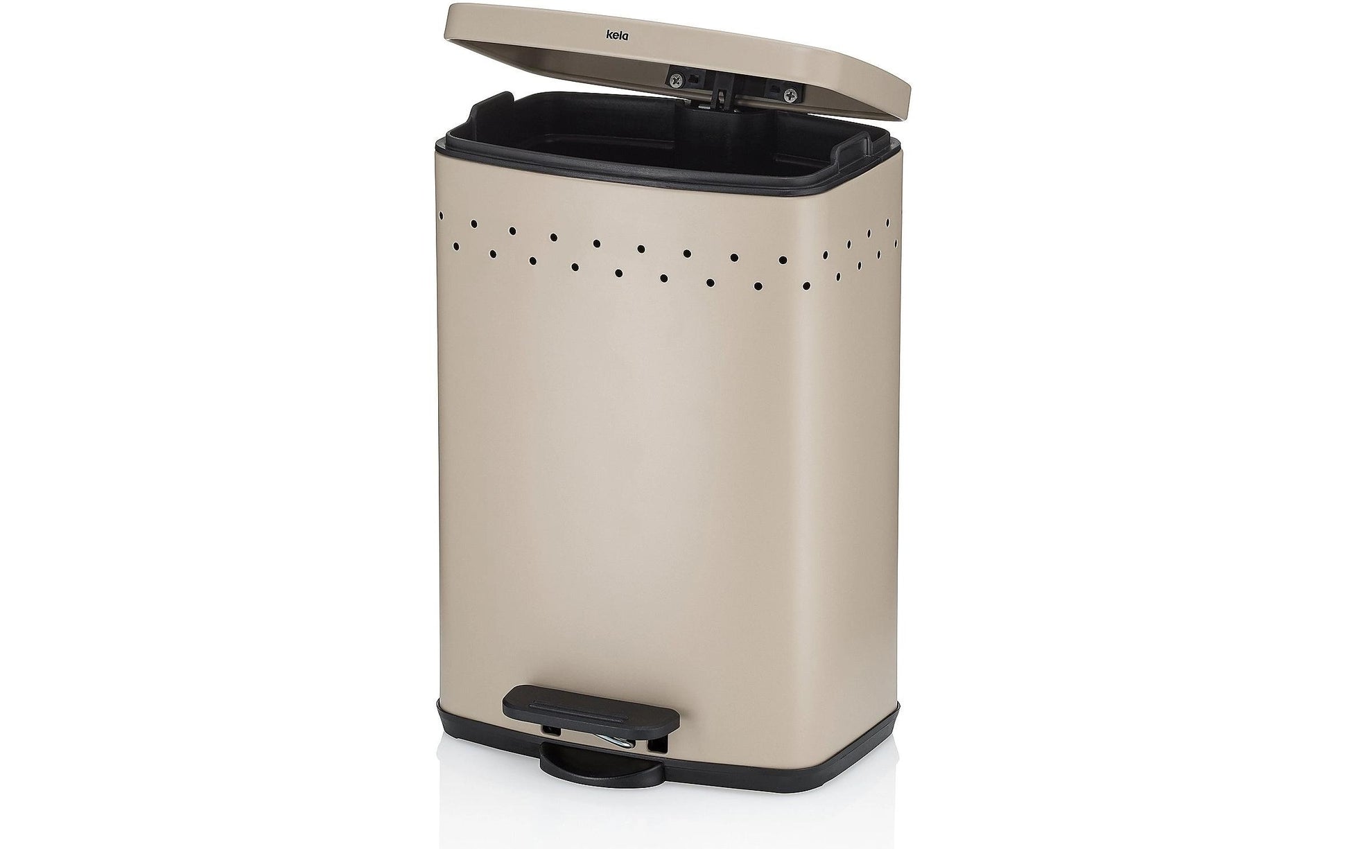 Kela Kosmetikeimer Malaga – 5 l – Metall, rechteckig – Beige
