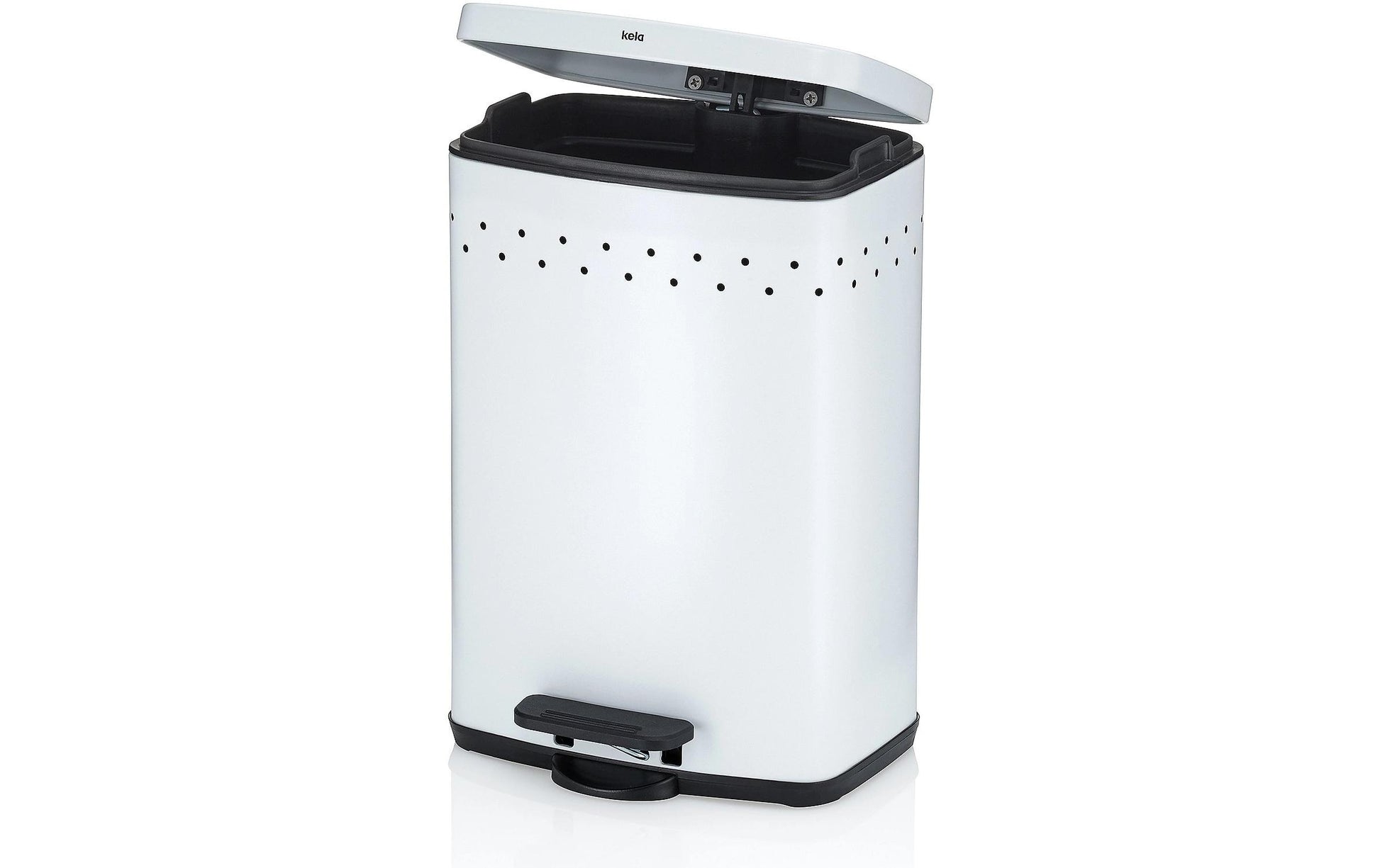 Kela Kosmetikeimer Malaga – 5 l – Metall, rechteckig – weiss