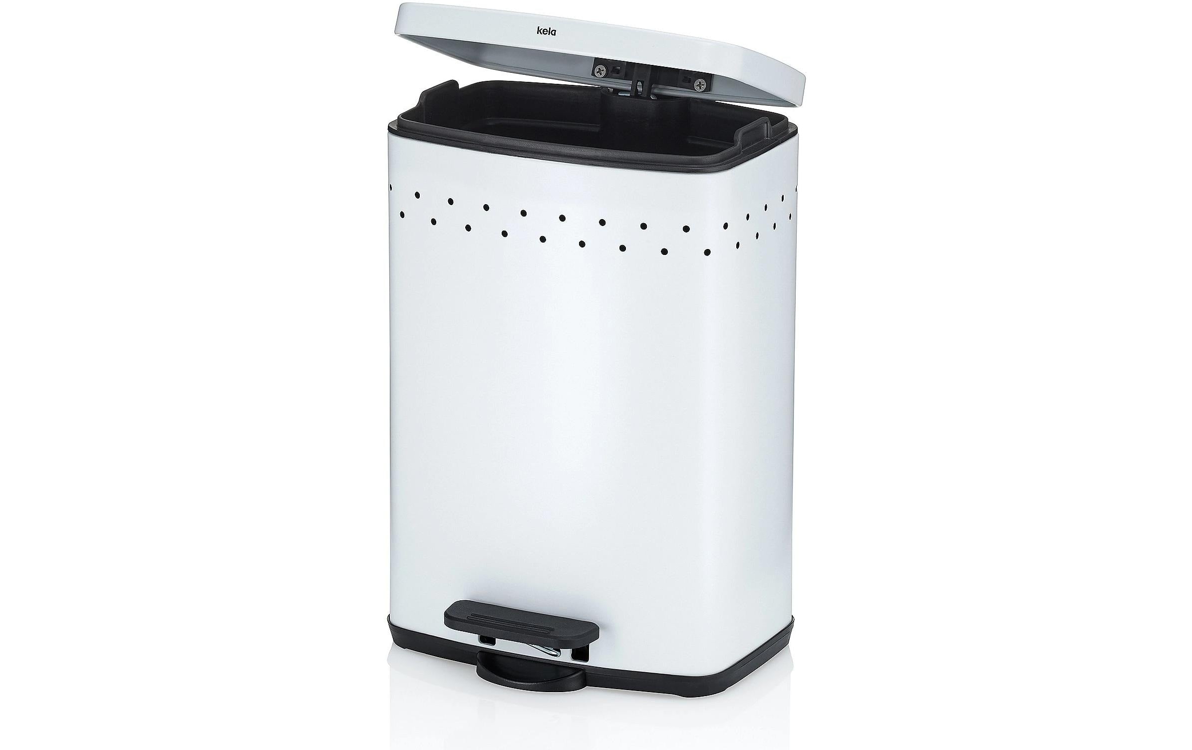 Kela Kosmetikeimer Malaga – 5 l – Metall, rechteckig – weiss