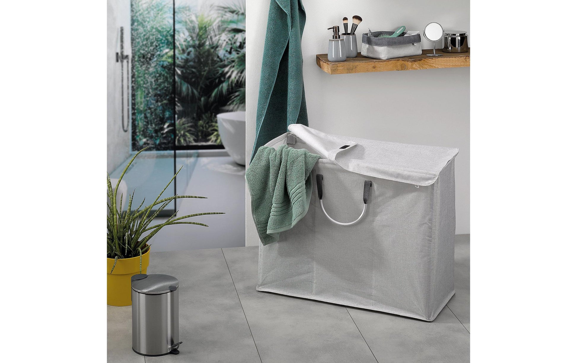 Kela Kosmetikeimer Mats – 3 l – Metall, rund – silber matt