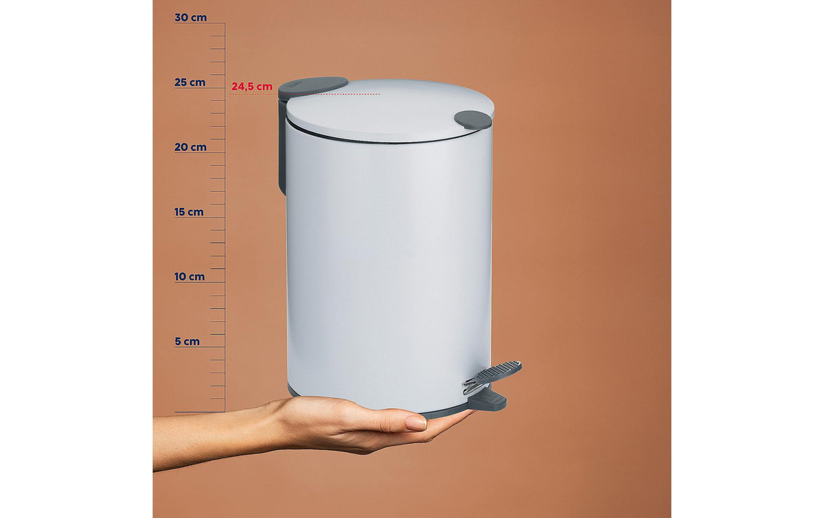 Kela Kosmetikeimer – 3 l – Metall, rund – weiss