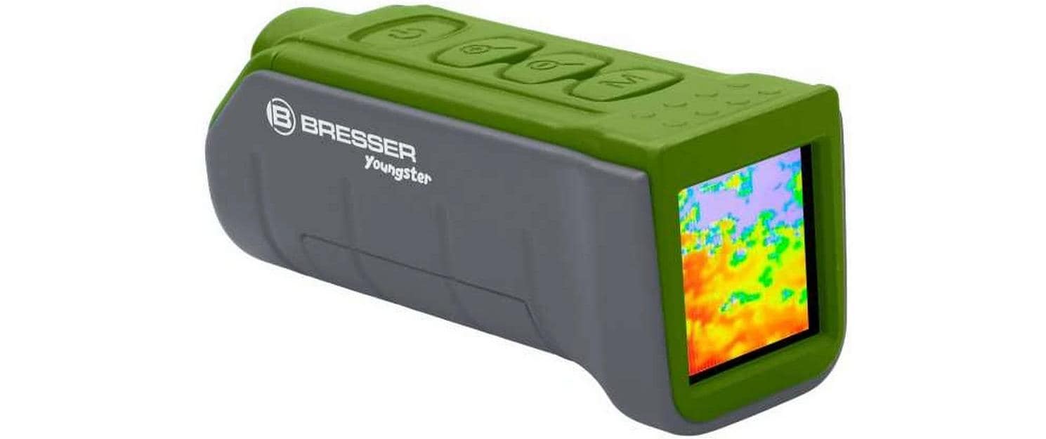Bresser Optics Youngster Nachtsichtgerät – 3,7 × 3,8 × 10 cm – 2 × AA, ab 6 Jahren – Kunststoff, grau/grün