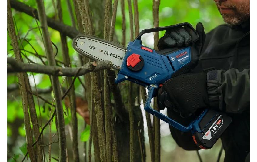 Bosch Professionelle GKE 18V-15 Akku-Kettensäge – 18 V – Schwertlänge 150 mm – Solo – AMPShare