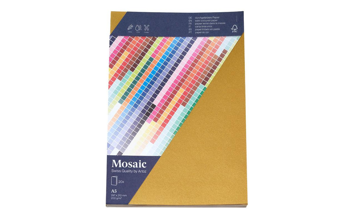 Artoz Briefkarte – 148 × 210 mm – Karton, Gold – 20 Karten