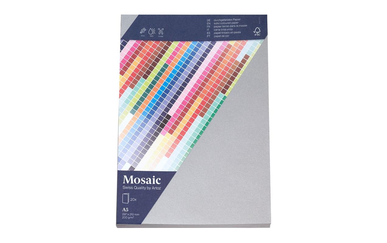 Artoz Klappkarten-Set – A5, Mosaik, Silber – 20 Stk