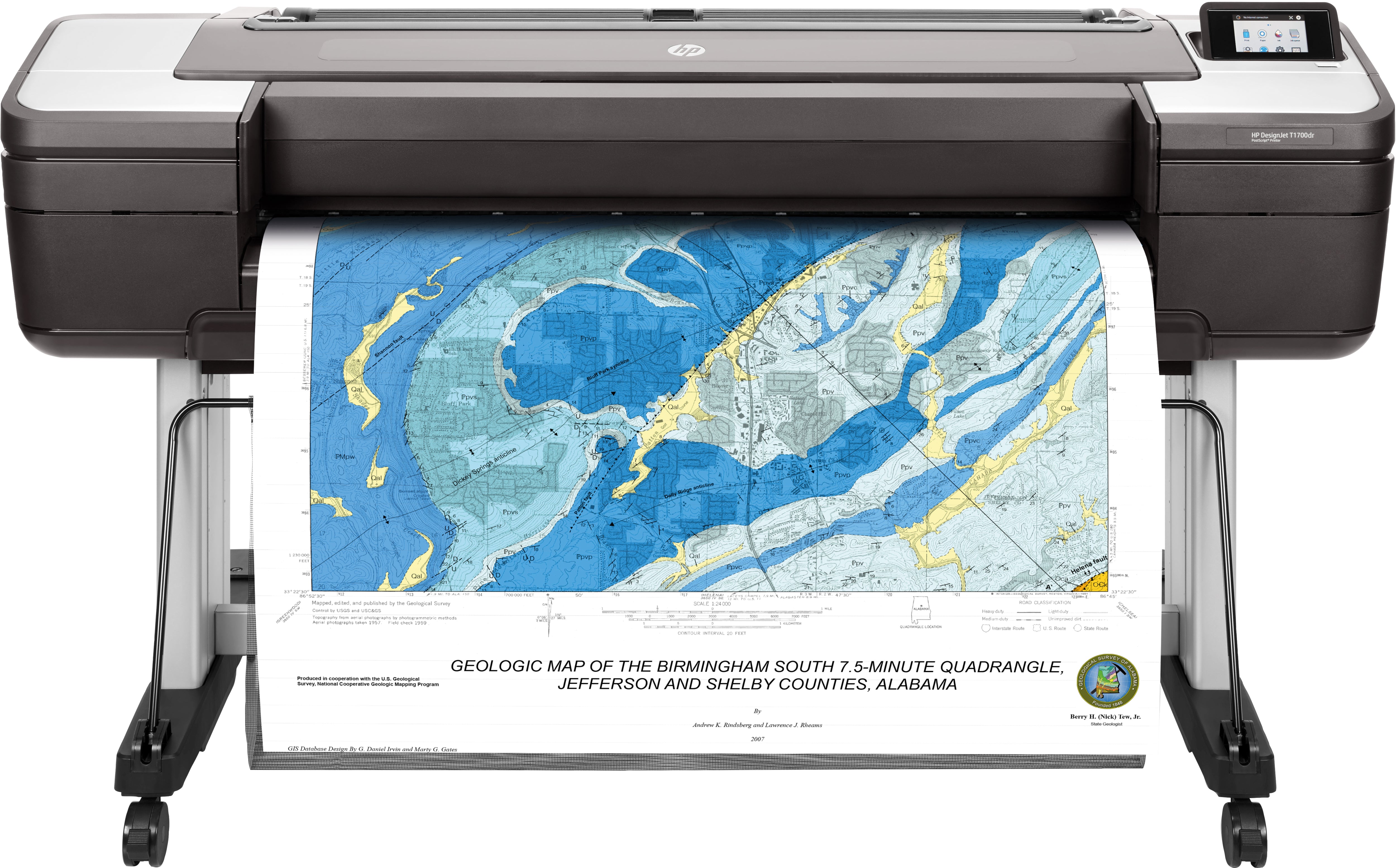 HP DesignJet T1700 dr – Grossformat-Plotter, 44" (1'118 mm), A0, LAN, Wi‑Fi Direct, PostScript