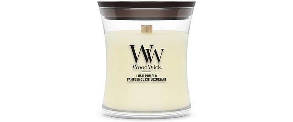 WoodWick Duftkerze – Lush Pomelo – Ø 7 × 8 cm