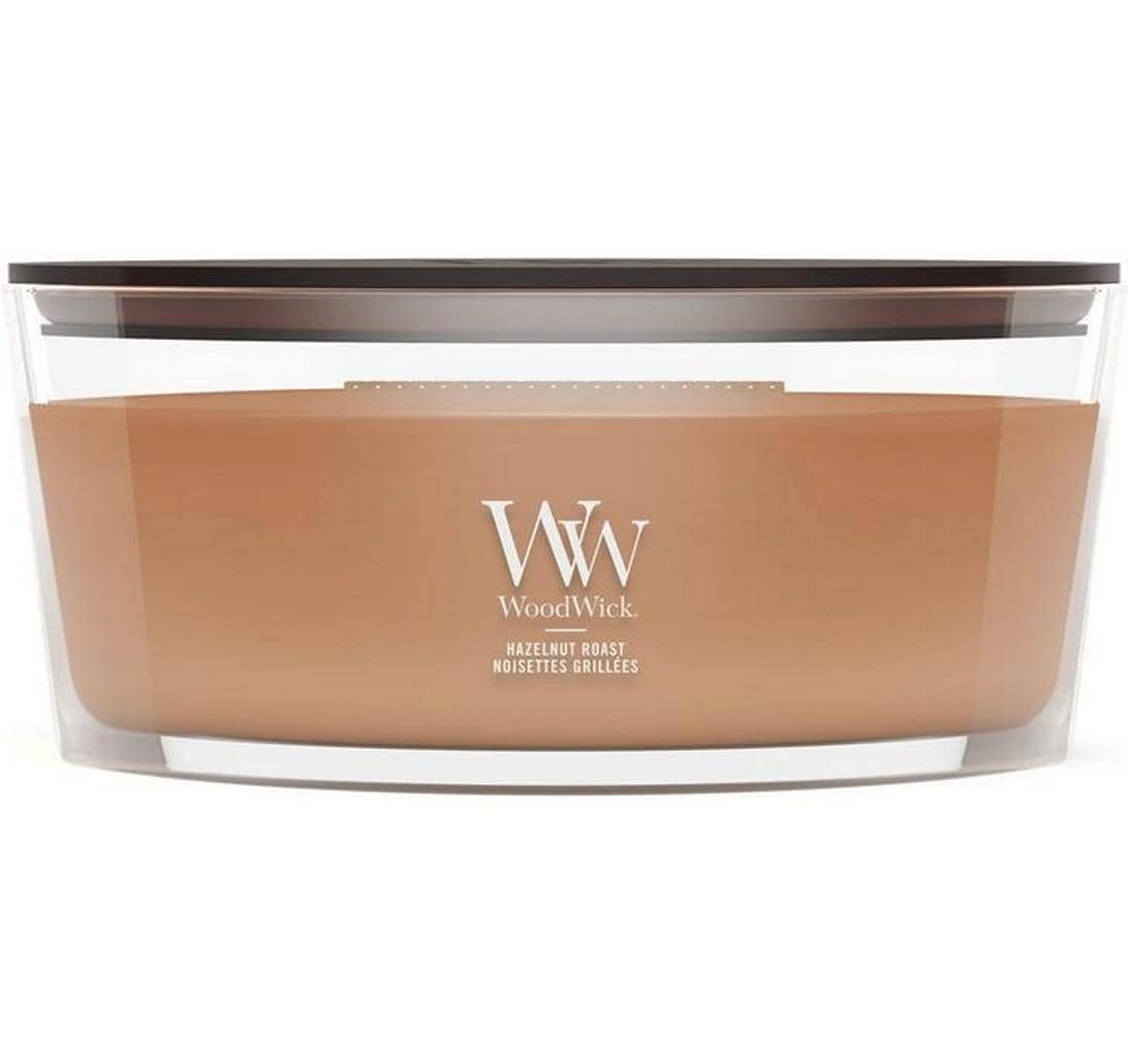 WoodWick Duftkerze – Haselnussröstung – Ø 12 × 9 cm