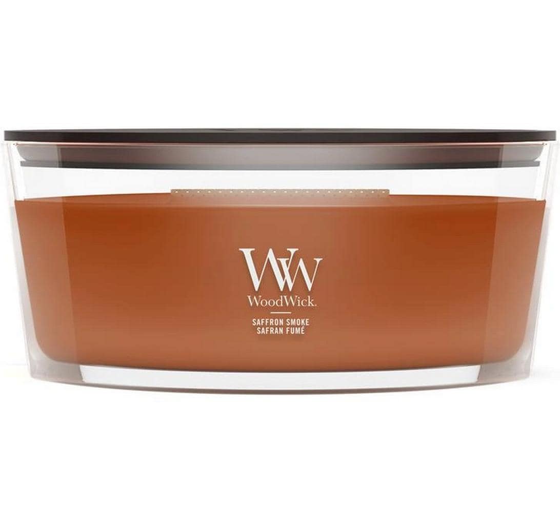 WoodWick Duftkerze – Saffron Smoke – Ø 12 × 9 cm