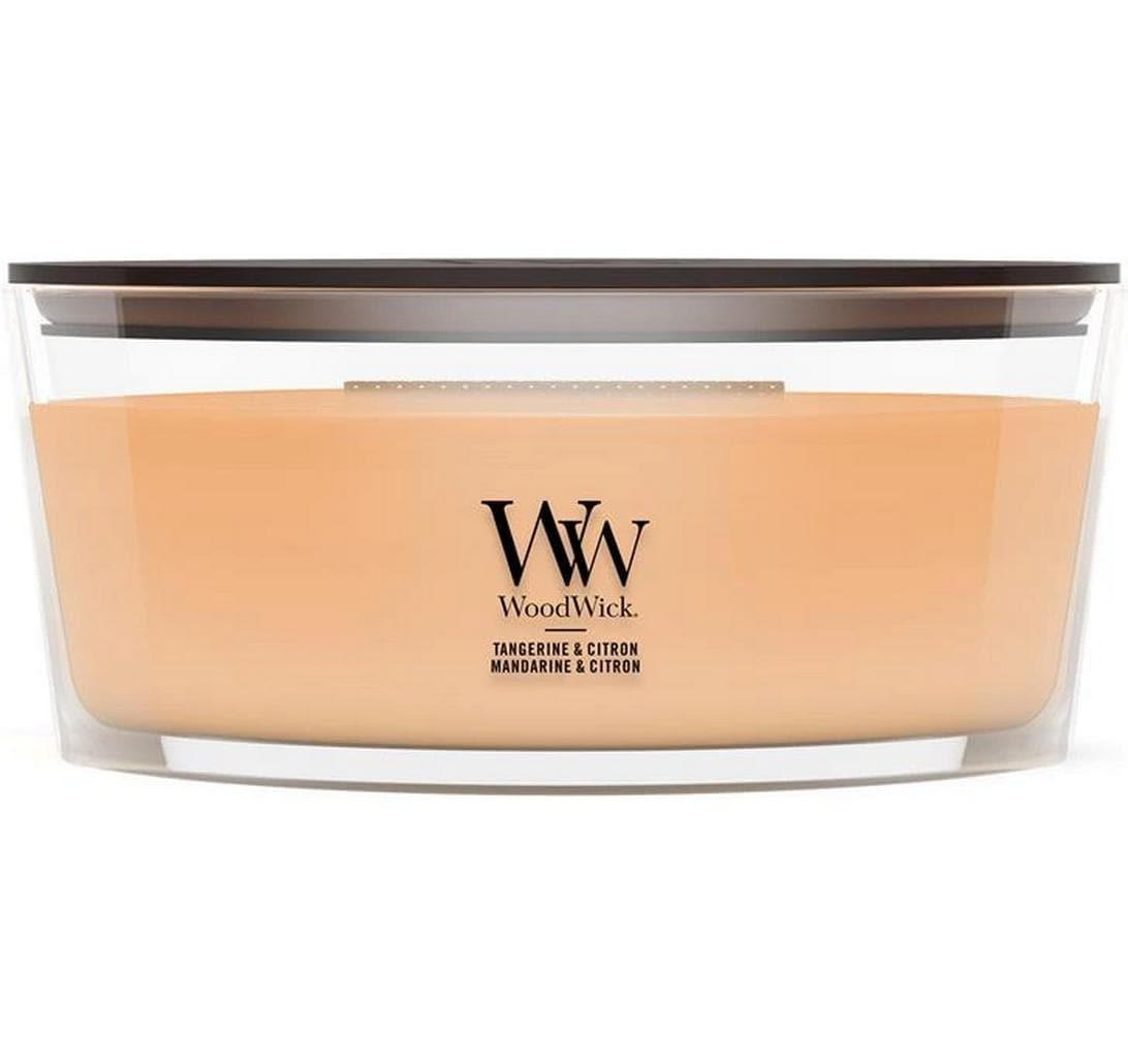 WoodWick Duftkerze – Tangerine & Citron – Ø 12 × 9 cm