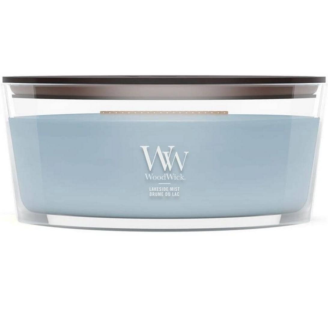 WoodWick Duftkerze – Lakeside Mist – Ø 12 × 9 cm – 450 g