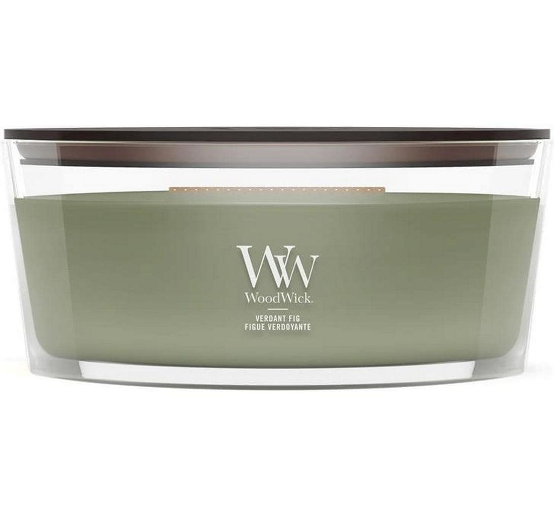 WoodWick Duftkerze – Verdant Fig – Ø 12 × 9 cm