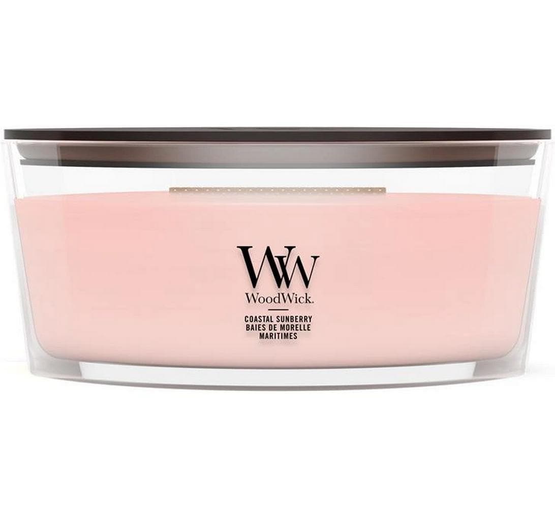 WoodWick Duftkerze – Erdbeere, Gurke, Meersalz – Ø 12 × 9 cm