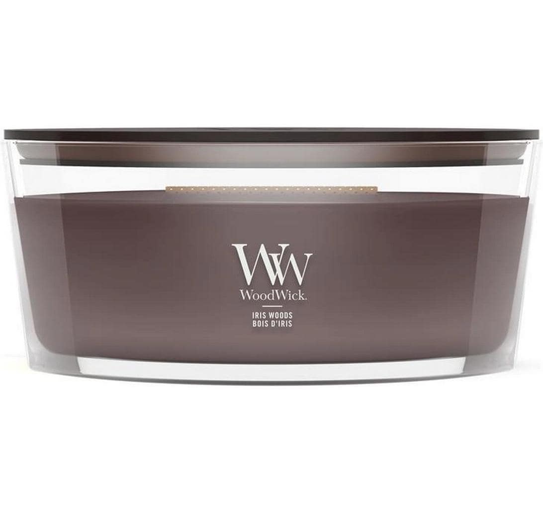 WoodWick Duftkerze – Iris Woods – Ø 12 × 9 cm