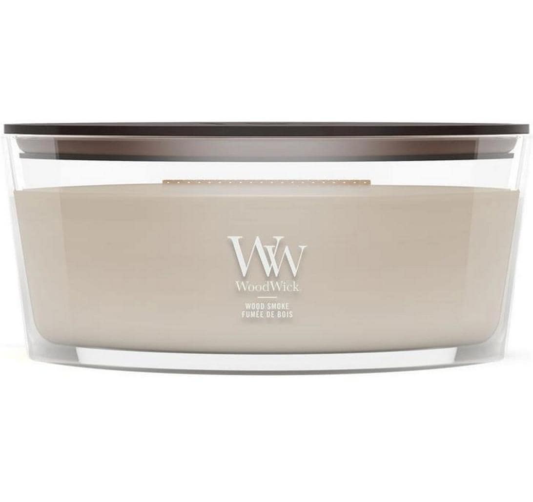 WoodWick Duftkerze – Wood Smoke – Ø 12 × 9 cm