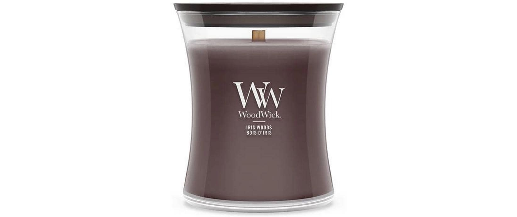 WoodWick Duftkerze – Iris Woods – Ø 10 × 11 cm