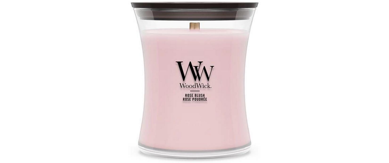 WoodWick Duftkerze – Rose Blush – Ø 10 × 11 cm