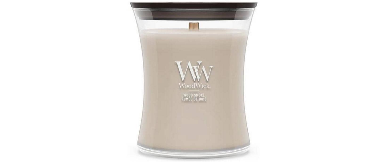 WoodWick Duftkerze – Wood Smoke – Ø 10 × 11 cm