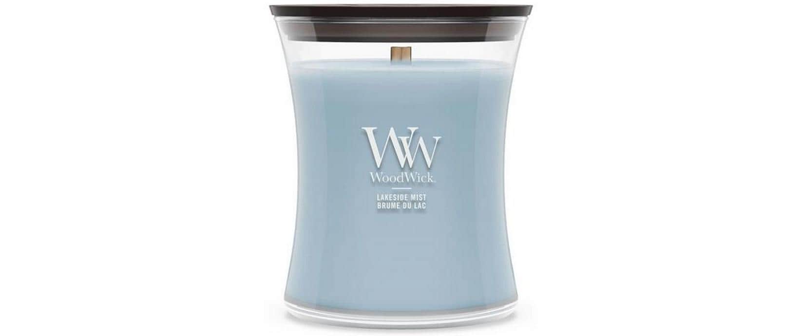 WoodWick Duftkerze – Lakeside Mist – Ø 10 × 11 cm