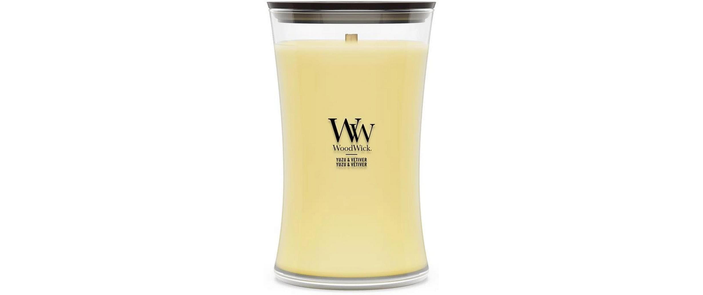 WoodWick Duftkerze – Yuzu & Vetiver – Ø 10,2 × 17,8 cm