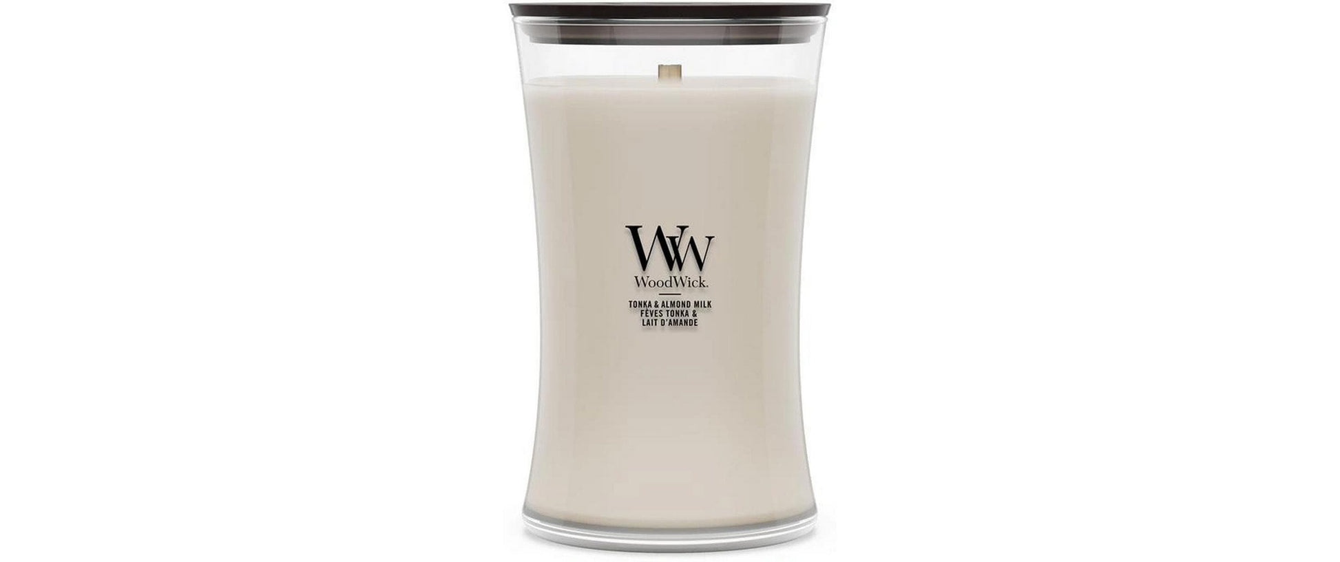 WoodWick Duftkerze – Tonka & Mandelmilch – Ø 10,2 × 17,8 cm