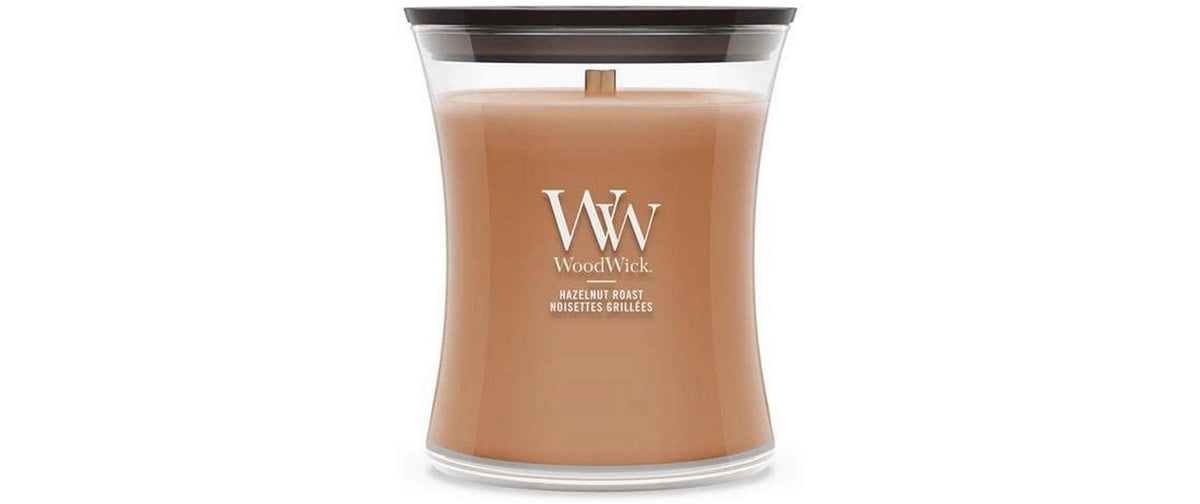 WoodWick Duftkerze – Hazelnut Roast – Ø 10 × 11 cm