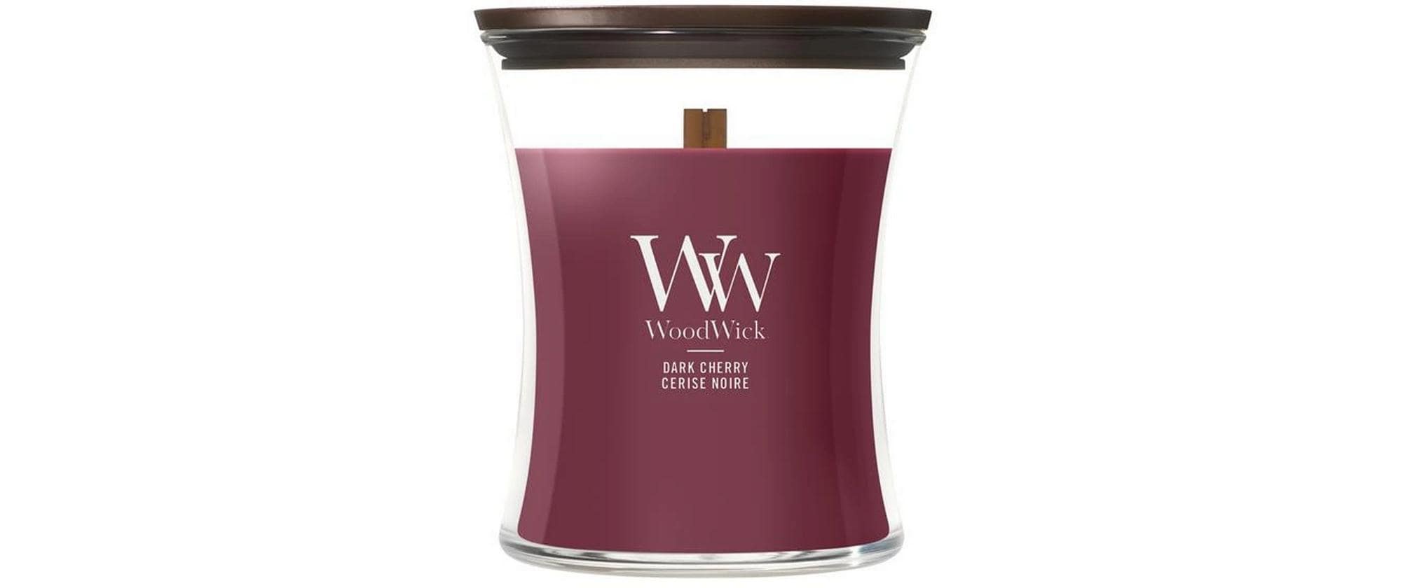 WoodWick Duftkerze – Dark Cherry – Ø 10 × 11 cm