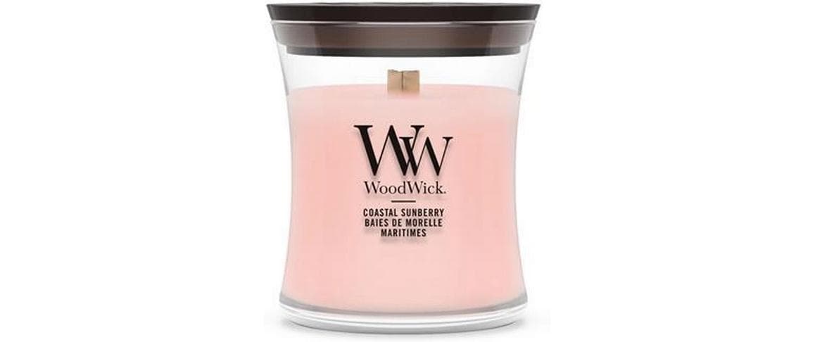 WoodWick Duftkerze – Coastal Sunberry – Ø 7 × 8 cm