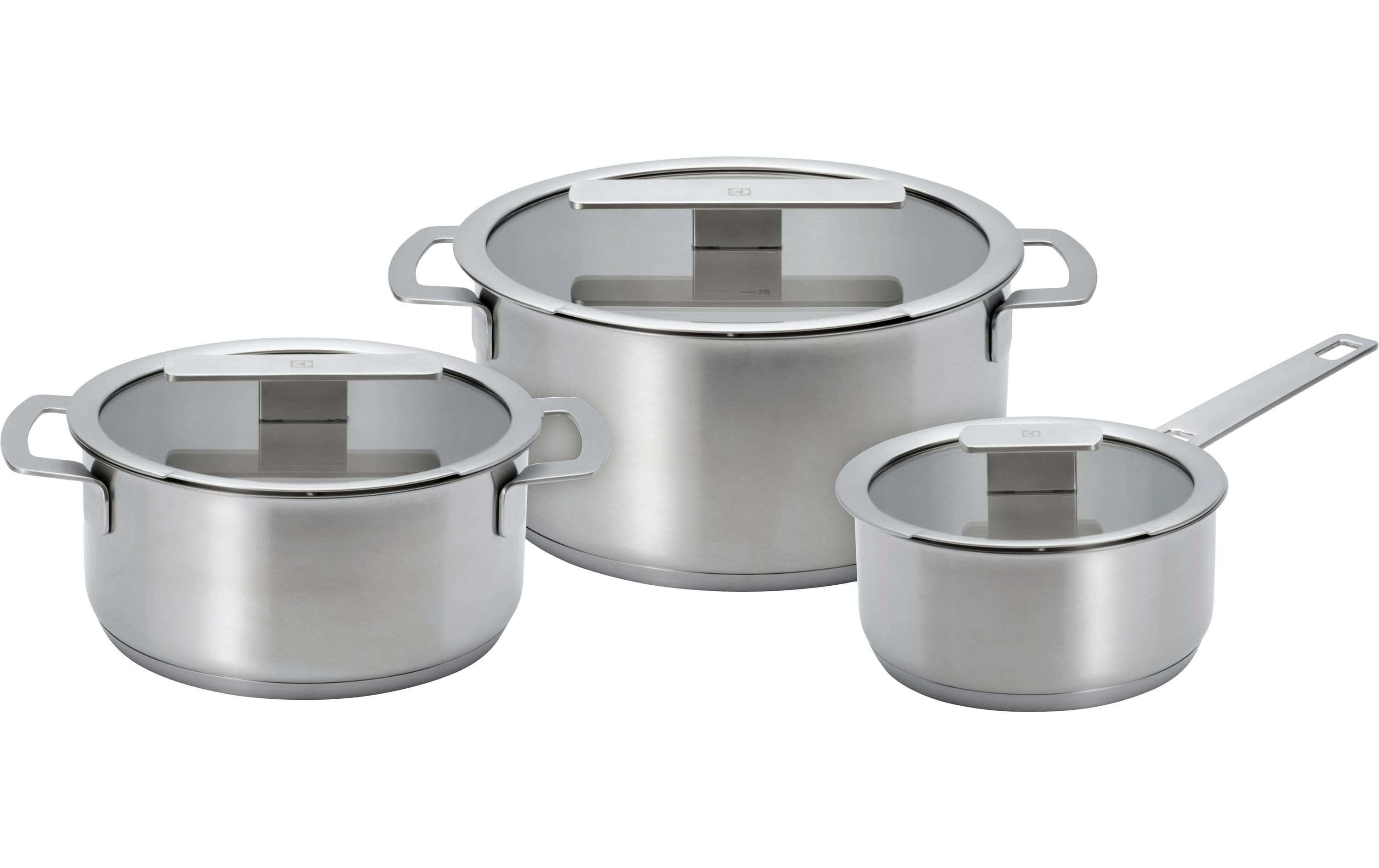 Electrolux Kochtopf E9HOPS – 5,1 l, Ø 24 cm, Edelstahl, für Induktion, Gas, Glaskeramik