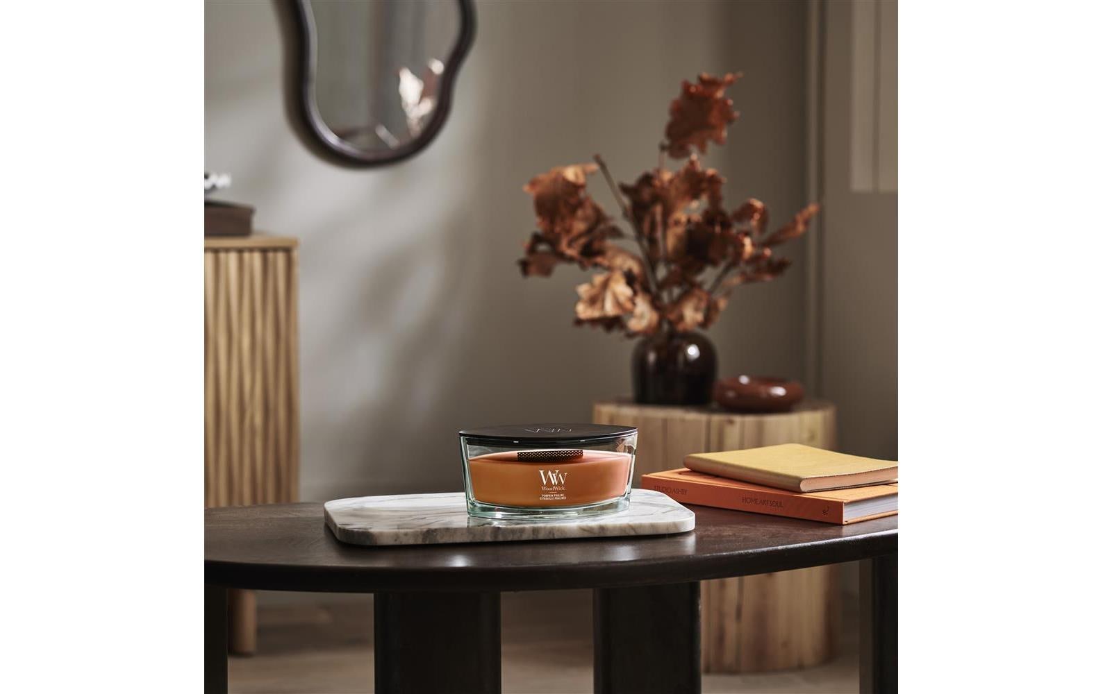 WoodWick Duftkerze – Pumpkin Praline – Ø 12 × 9 cm