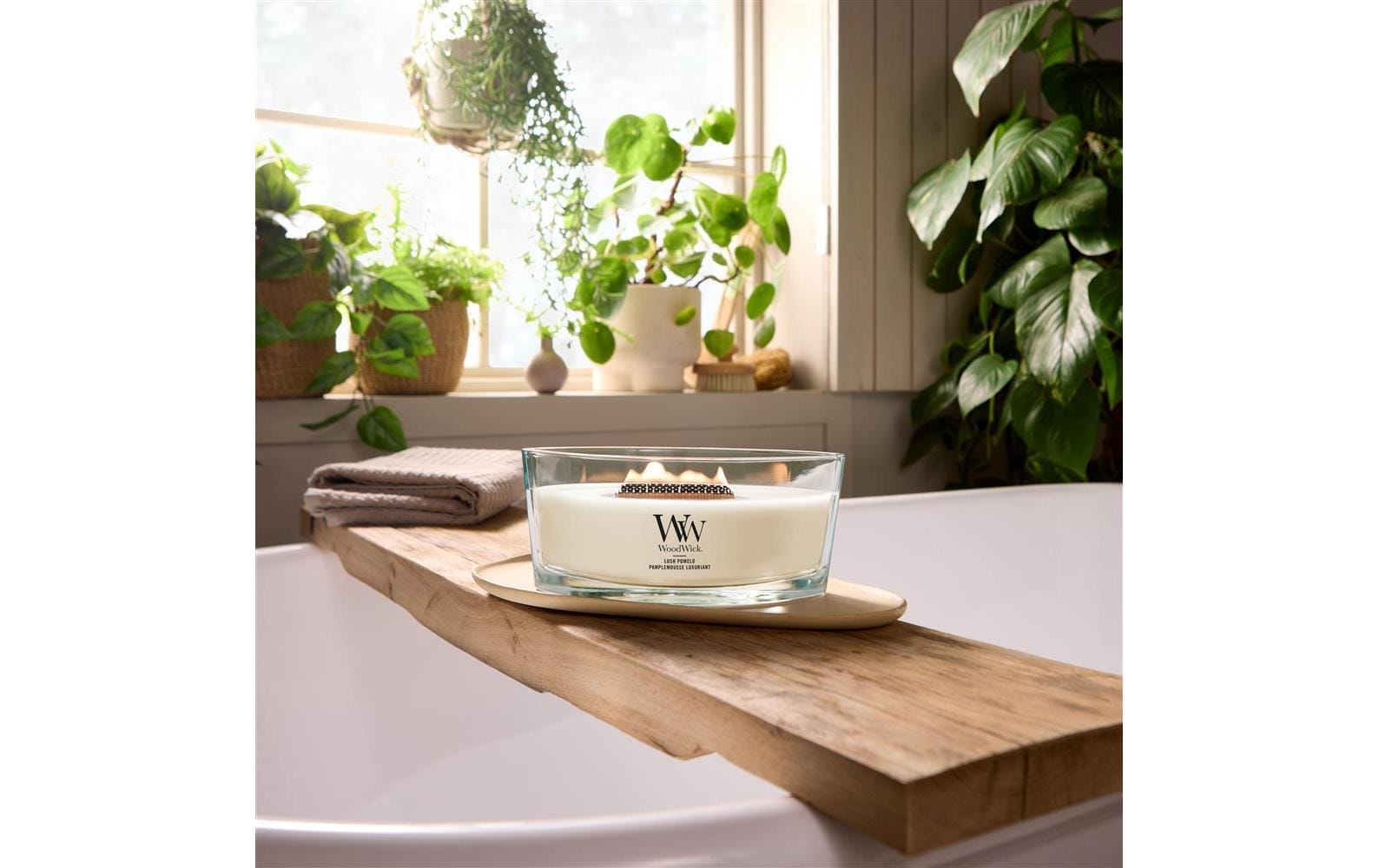 WoodWick Duftkerze – Lush Pomelo – Ø 12 × 9 cm