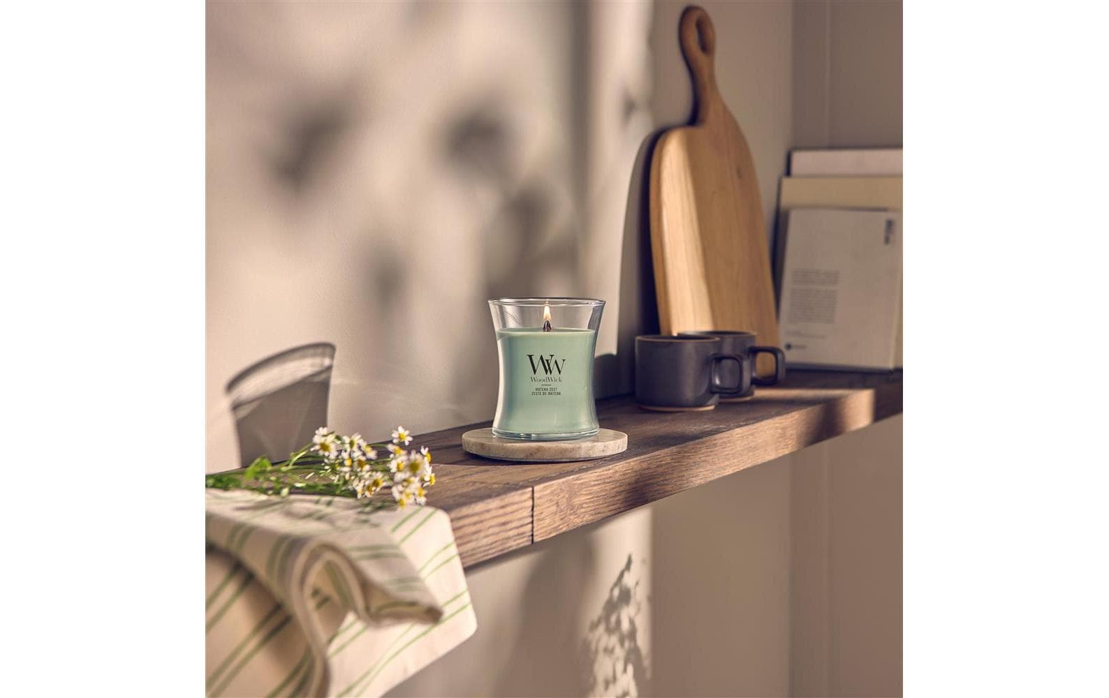 WoodWick Duftkerze – Matcha Zest – Ø 10 × 11 cm