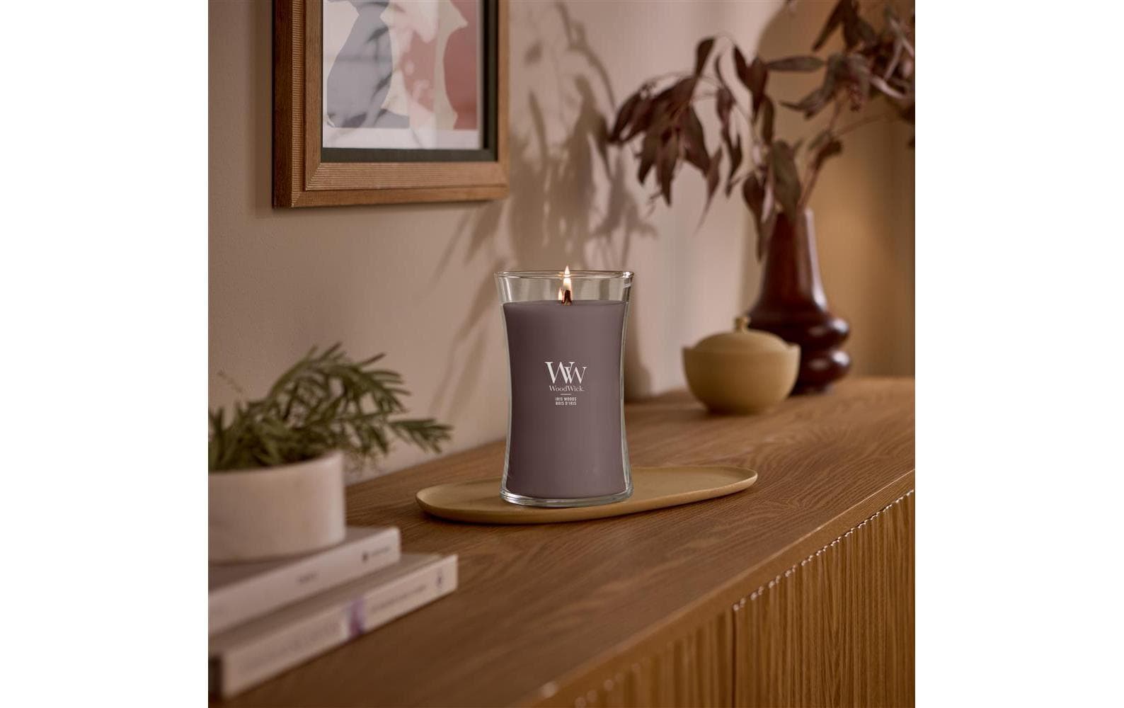 WoodWick Duftkerze – Iris Woods – Ø 10 × 11 cm